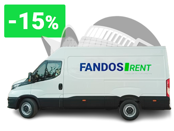 Promoción especial en alquiler de furgonetas de carga. 15% de descuento con FANDOS Rent