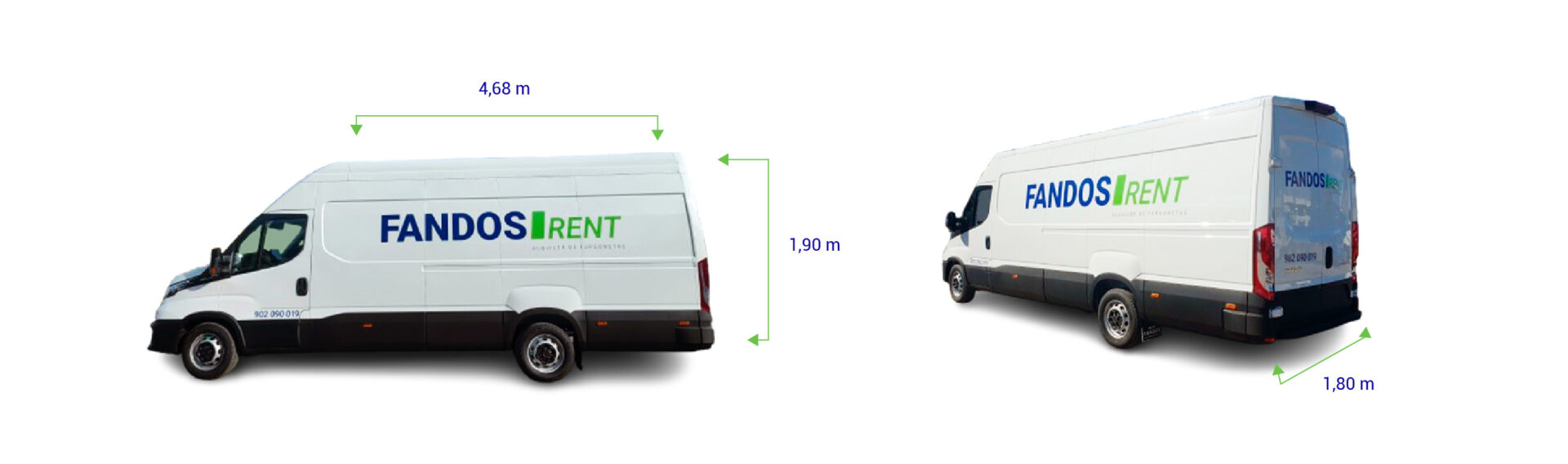 Medidas en furgoneta 16 m3